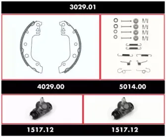 Комплект тормозов, барабанный тормозной механизм WOKING купить