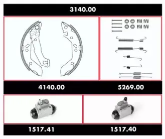 Комплект тормозов, барабанный тормозной механизм WOKING купить