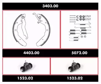 Комплект тормозов, барабанный тормозной механизм WOKING купить