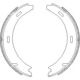 Комплект тормозных колодок, стояночная тормозная система WOKING купить