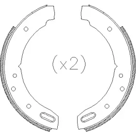 Комплект тормозных колодок, стояночная тормозная система WOKING купить