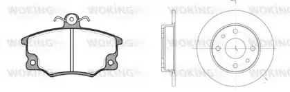 Комплект тормозов, дисковый тормозной механизм WOKING купить