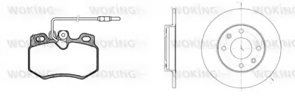 Комплект тормозов, дисковый тормозной механизм WOKING купить