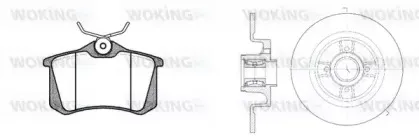 Комплект тормозов, дисковый тормозной механизм WOKING купить
