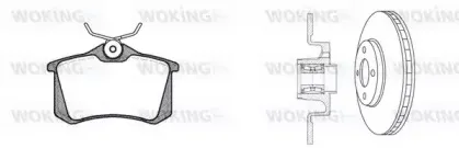 Комплект тормозов, дисковый тормозной механизм WOKING купить
