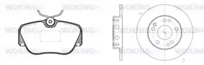 Комплект тормозов, дисковый тормозной механизм WOKING купить