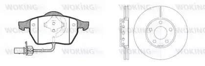 Комплект тормозов, дисковый тормозной механизм WOKING купить
