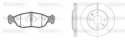 Комплект тормозов, дисковый тормозной механизм WOKING купить