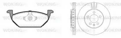 Комплект тормозов, дисковый тормозной механизм WOKING купить