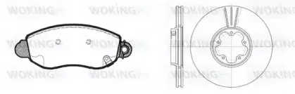 Комплект тормозов, дисковый тормозной механизм WOKING купить