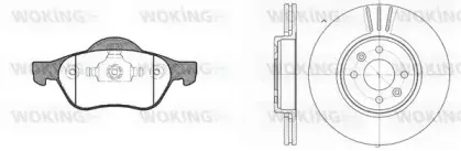 Комплект тормозов, дисковый тормозной механизм WOKING купить
