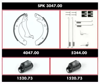 Комплект тормозов, барабанный тормозной механизм WOKING купить