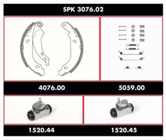 Комплект тормозов, барабанный тормозной механизм WOKING купить
