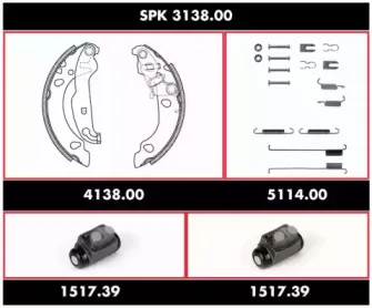 Комплект тормозов, барабанный тормозной механизм WOKING купить