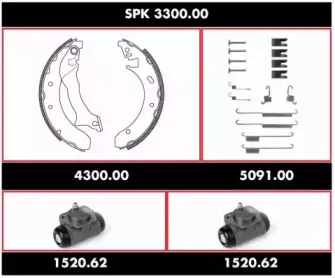 Комплект тормозов, барабанный тормозной механизм WOKING купить