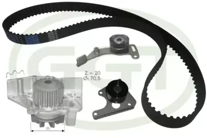 Водяной насос + комплект зубчатого ремня GGT купить