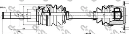 Полуось переднего моста GSP купить