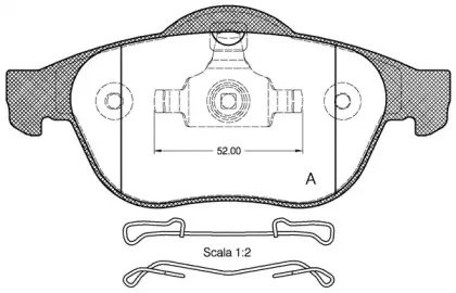 Комплект тормозных колодок, дисковый тормоз OPEN PARTS купить