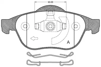 Комплект тормозных колодок, дисковый тормоз OPEN PARTS купить