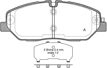 Комплект тормозных колодок, дисковый тормоз OPEN PARTS купить