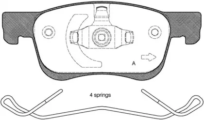 Комплект тормозных колодок, дисковый тормоз OPEN PARTS купить