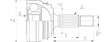 Шарнирный комплект, приводной вал OPEN PARTS купить