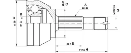 Шарнирный комплект, приводной вал OPEN PARTS купить