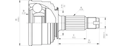 Шарнирный комплект, приводной вал OPEN PARTS купить