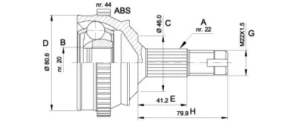 Шарнирный комплект, приводной вал OPEN PARTS купить