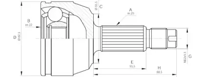 Шарнирный комплект, приводной вал OPEN PARTS купить