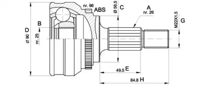 Шарнирный комплект, приводной вал OPEN PARTS купить