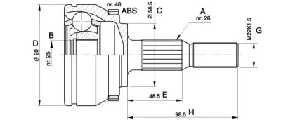 Шарнирный комплект, приводной вал OPEN PARTS купить