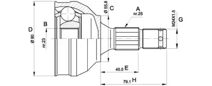 Шарнирный комплект, приводной вал OPEN PARTS купить