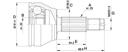 Шарнирный комплект, приводной вал OPEN PARTS купить
