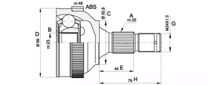 Шарнирный комплект, приводной вал OPEN PARTS купить