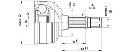 Шарнирный комплект, приводной вал OPEN PARTS купить