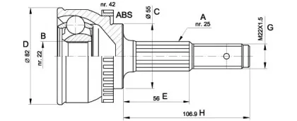 Шарнирный комплект, приводной вал OPEN PARTS купить