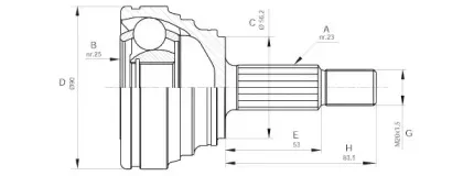 Шарнирный комплект, приводной вал OPEN PARTS купить