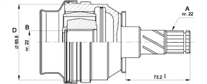 Шарнирный комплект, приводной вал OPEN PARTS купить