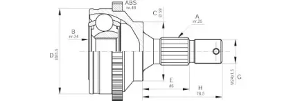 Шарнирный комплект, приводной вал OPEN PARTS купить