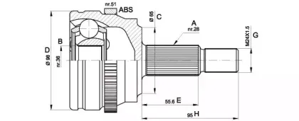 Шарнирный комплект, приводной вал OPEN PARTS купить