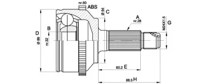 Шарнирный комплект, приводной вал OPEN PARTS купить