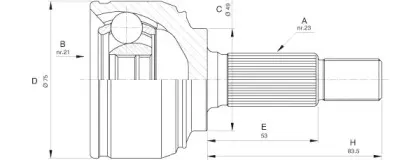 Шарнирный комплект, приводной вал OPEN PARTS купить