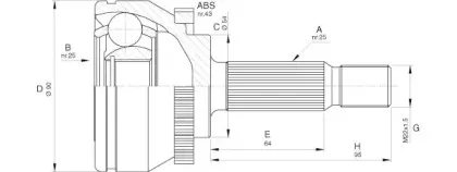 Шарнирный комплект, приводной вал OPEN PARTS купить