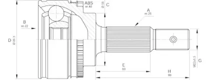 Шарнирный комплект, приводной вал OPEN PARTS купить