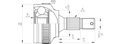 Шарнирный комплект, приводной вал OPEN PARTS купить