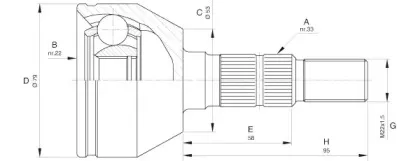 Шарнирный комплект, приводной вал OPEN PARTS купить