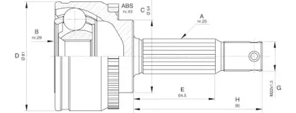 Шарнирный комплект, приводной вал OPEN PARTS купить