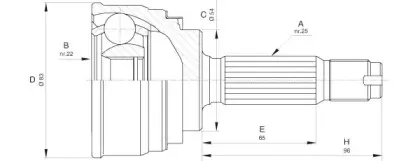 Шарнирный комплект, приводной вал OPEN PARTS купить