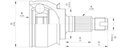 Шарнирный комплект, приводной вал OPEN PARTS купить
